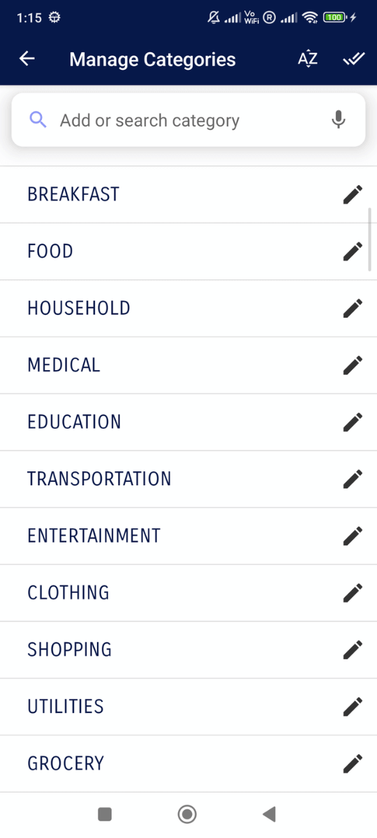 Add / Edit Categories: You can see all Categories