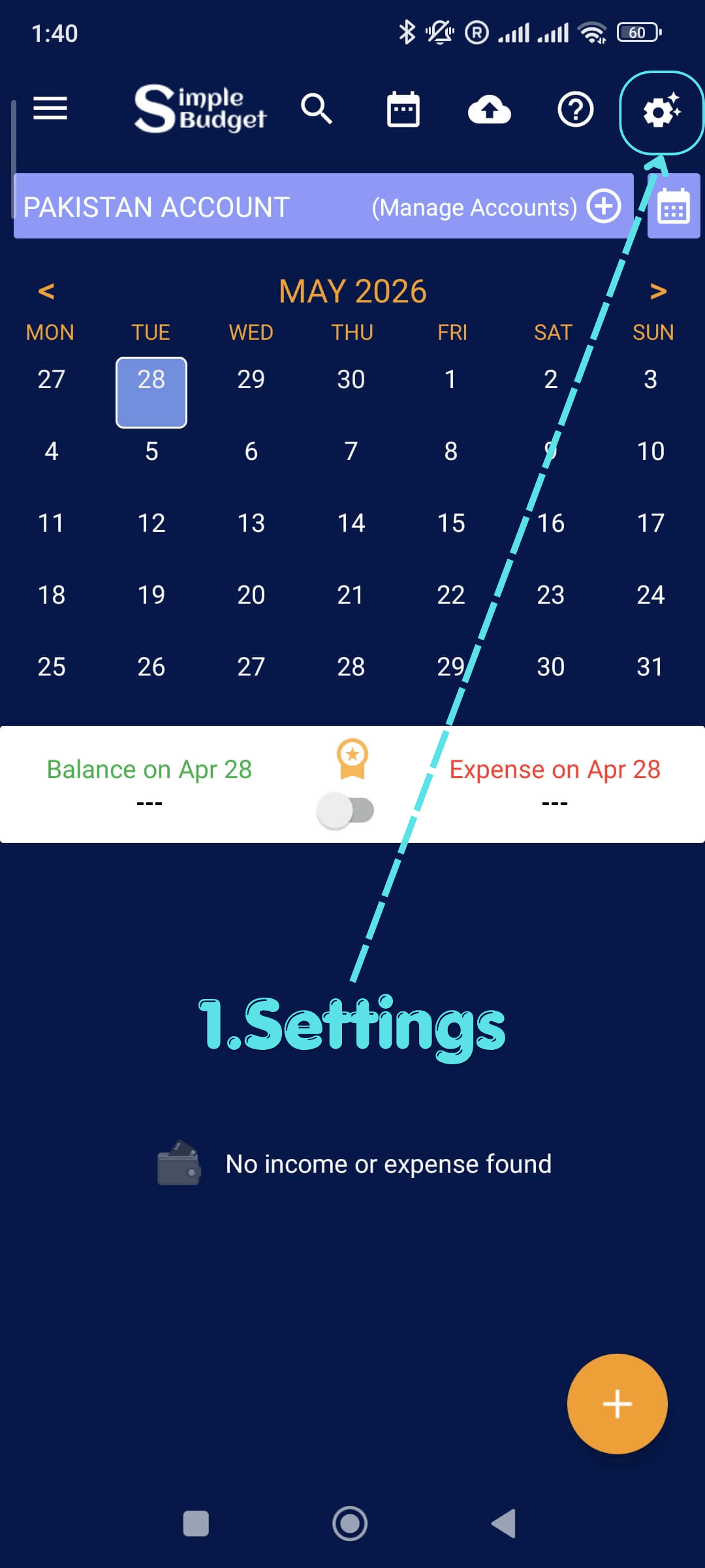 Change App Language: Open Settings